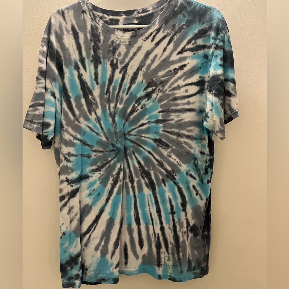 Super Massive Tie-Dye T-Shirt in Blue and White